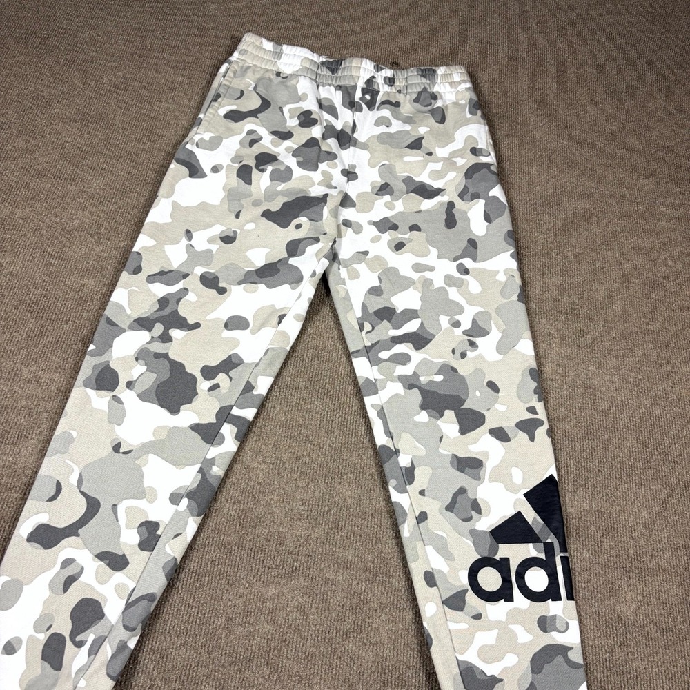 adidas Joggers Pants Womens L 14/16 Multicolor Core Camouflage Print Tapered Leg